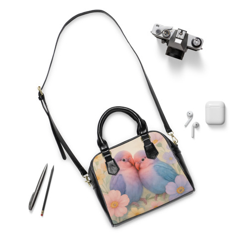 Whimsical Love Birds - Shoulder Handbag Whimsical Love Birds - Shoulder Handbag