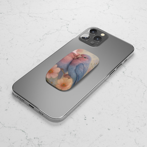 Whimsical Love Birds - Phone Click-On Grip