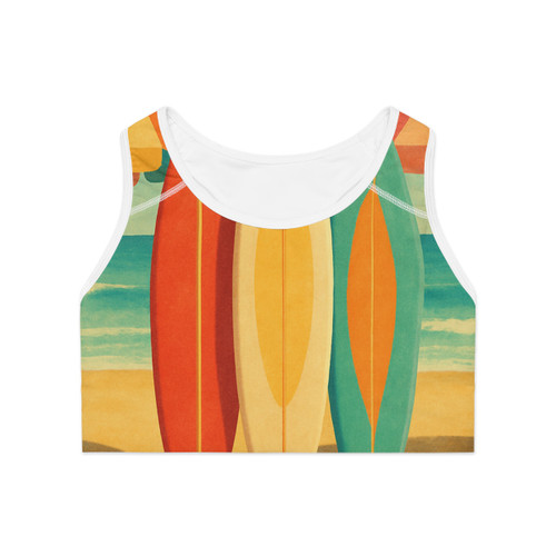 Retro Beach Getaway - Sports Bra (AOP)