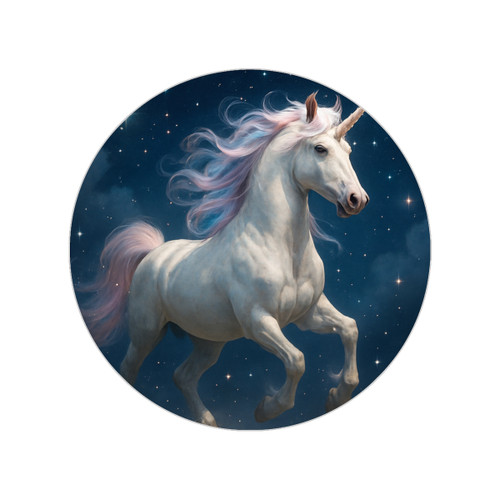Celestial Dreamscape - Transparent Outdoor Stickers, Round, 1pcs