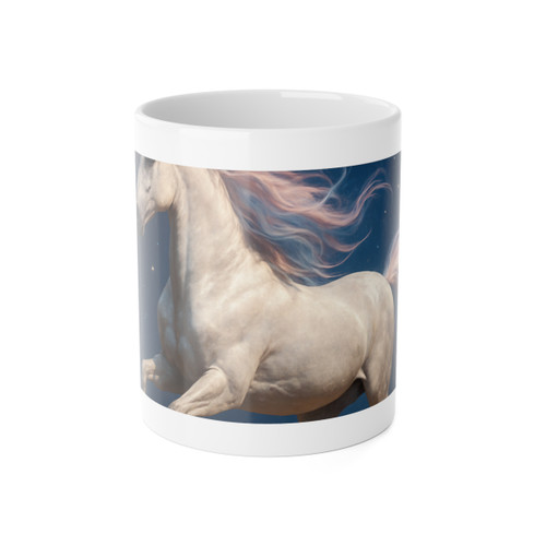 Celestial Dreamscape - White Ceramic Mug, 11oz