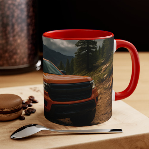 Rugged Trailblazer - Colorful Accent Mugs, 11oz