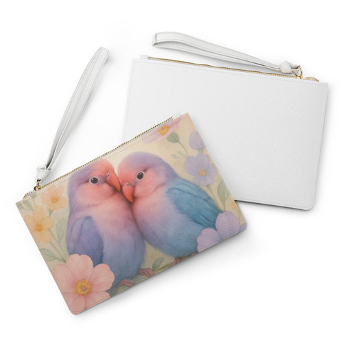 Whimsical Love Birds - Clutch Bag