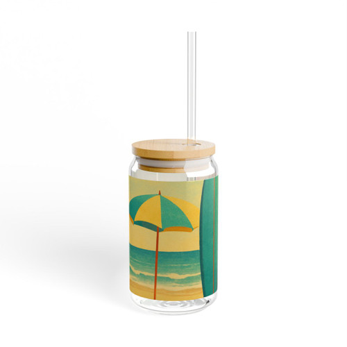 Retro Beach Getaway - Sipper Glass, 16oz