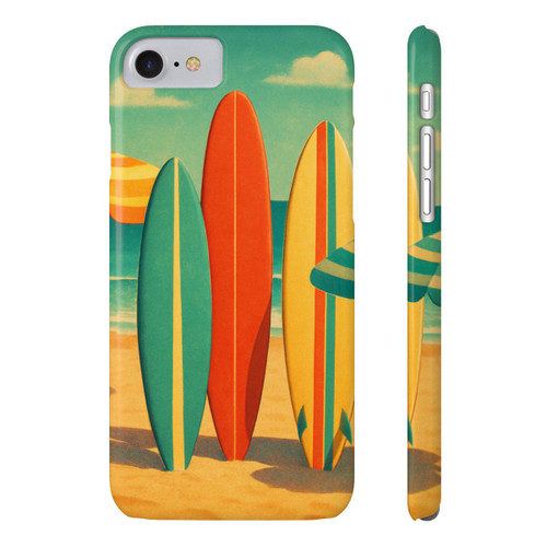 Retro Beach Getaway - Slim Phone Cases