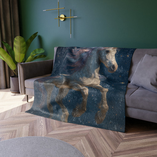 Celestial Dreamscape - Crushed Velvet Blanket