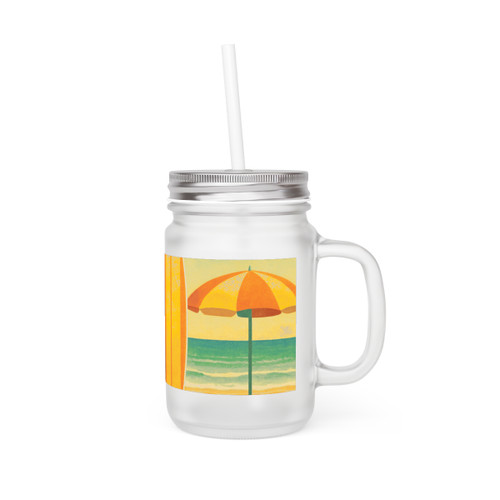 Retro Beach Getaway - Mason Jar
