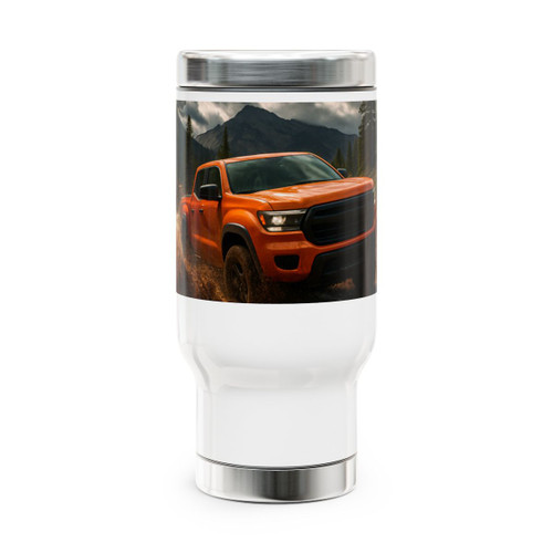 Rugged Trailblazer - Stainless Steel Travel Mug with Handle, 14oz