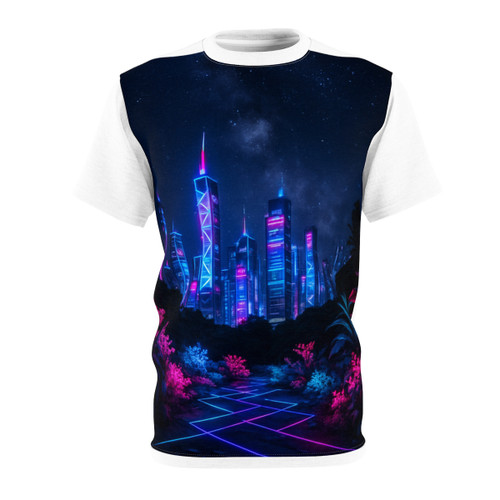 Neon Dreamscape - Unisex Cut & Sew Tee (AOP)