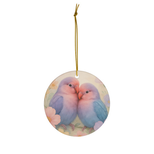 Whimsical Love Birds - Ceramic Ornament, 1-Pack