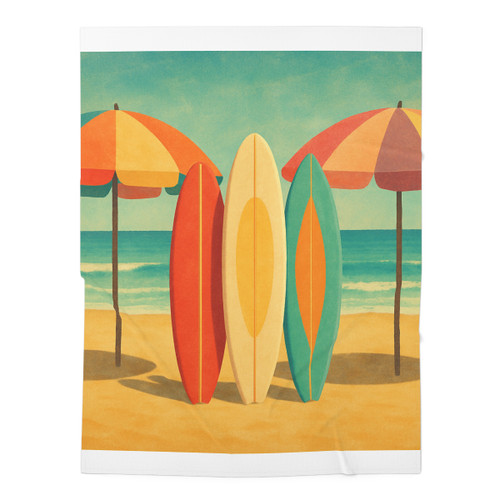 Retro Beach Getaway - Baby Swaddle Blanket
