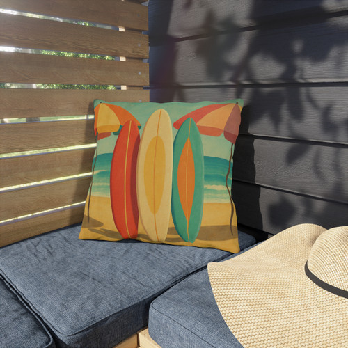 Retro Beach Getaway - Outdoor Pillows