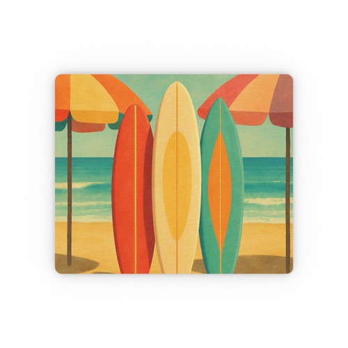 Retro Beach Getaway - Rectangular Mouse Pad