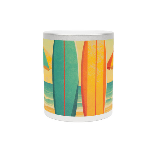 Retro Beach Getaway - Metallic Mug (Silver\Gold)