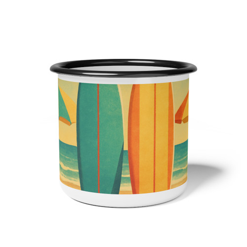 Retro Beach Getaway - Enamel Camp Cup