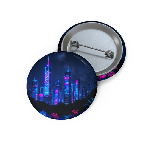 Neon Dreamscape - Custom Pin Buttons
