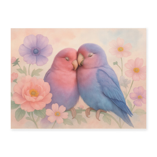 Whimsical Love Birds - Yard Sign
