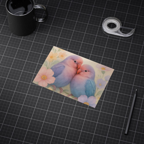 Whimsical Love Birds - Unframed Prints