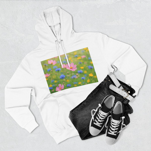 Whimsical Wildflowers - Three-Panel Fleece Hoodie