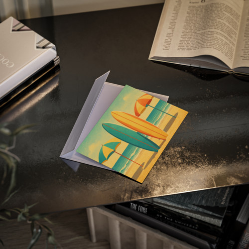 Retro Beach Getaway - Holiday Cards (One-sided print)