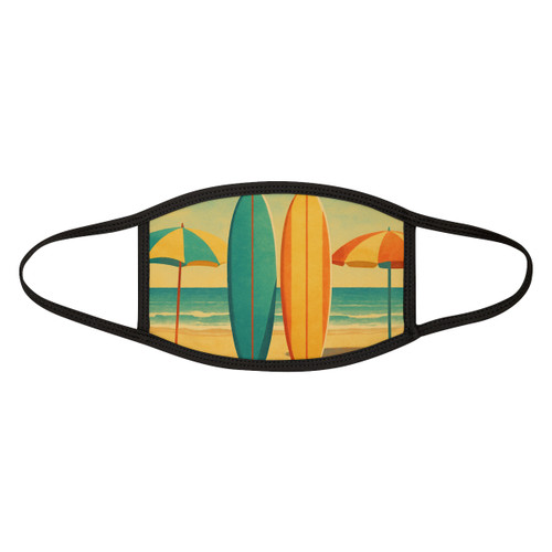 Retro Beach Getaway - Mixed-Fabric Face Mask
