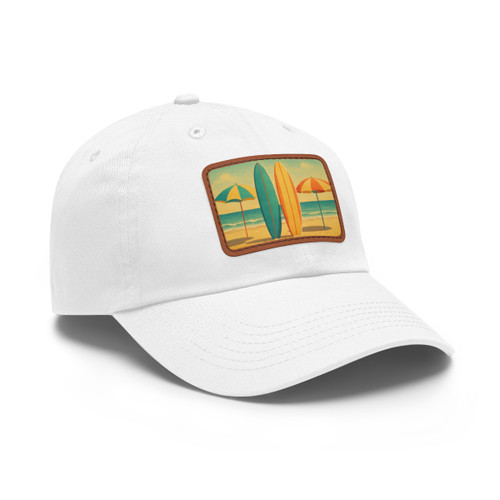 Retro Beach Getaway - Dad Hat with Leather Patch (Rectangle)