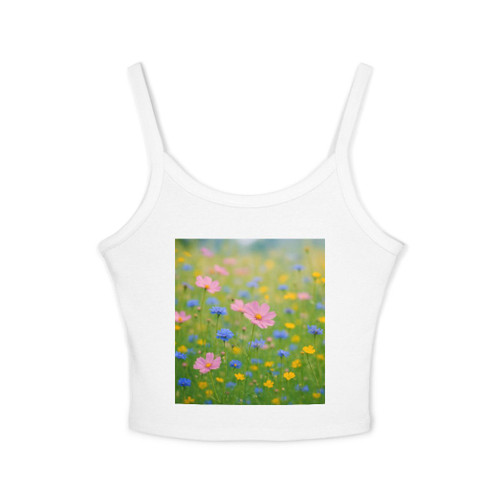 Whimsical Wildflowers - Women's Spaghetti Strap Tank Top