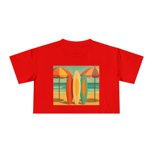 Retro Beach Getaway - Women's Crop Tee