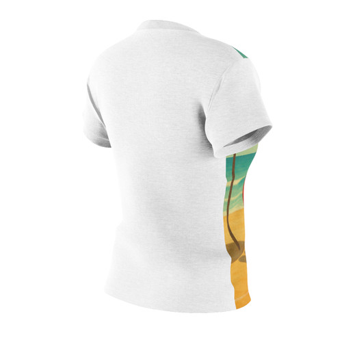 Retro Beach Getaway - Women's Cut & Sew Tee (AOP)