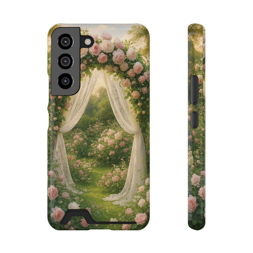 Whimsical Garden Bliss - Phone Case With Card Holder