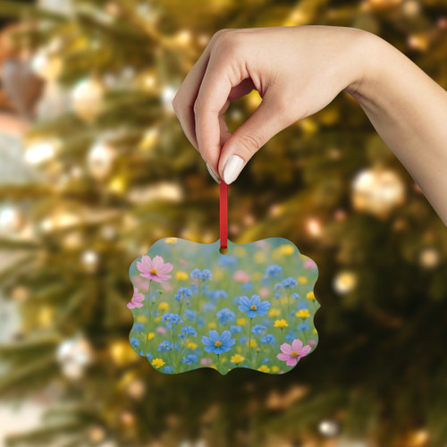 Whimsical Wildflowers - Metal Plaque Ornament