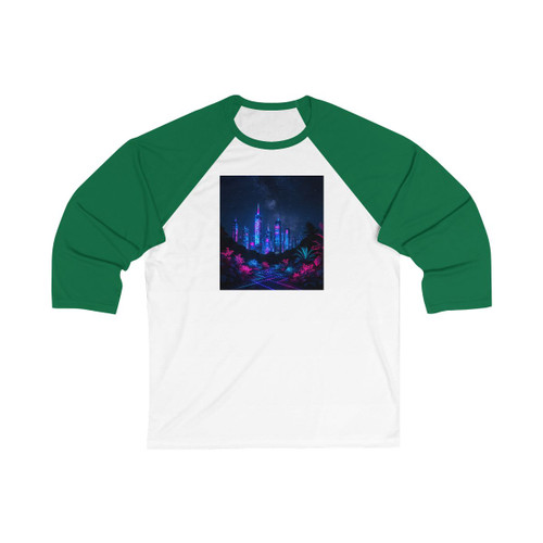 Neon Dreamscape - Unisex 3\4 Sleeve Baseball Tee