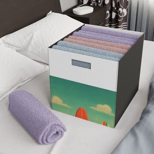 Retro Beach Getaway - Felt Storage Box