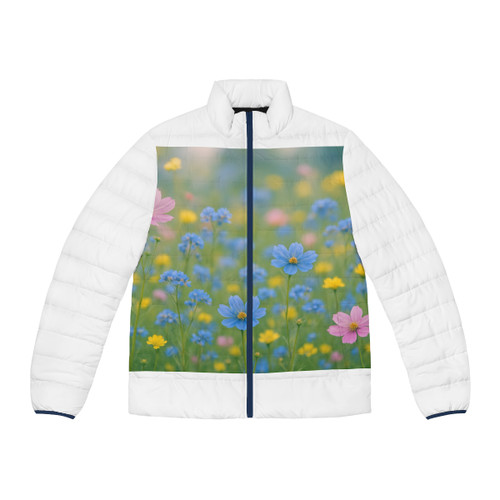 Whimsical Wildflowers - Men's Puffer Jacket (AOP) Whimsical Wildflowers - Men's Puffer Jacket (AOP)
