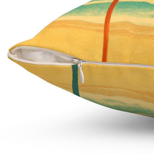 Retro Beach Getaway - Spun Polyester Square Pillow