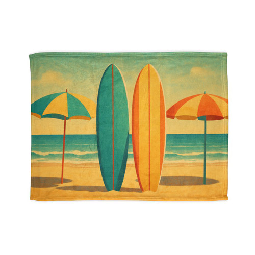 Retro Beach Getaway - Soft Polyester Blanket