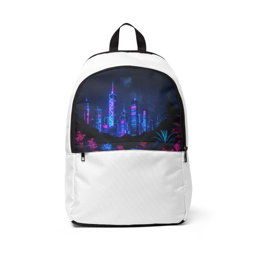 Neon Dreamscape - Unisex Fabric Backpack