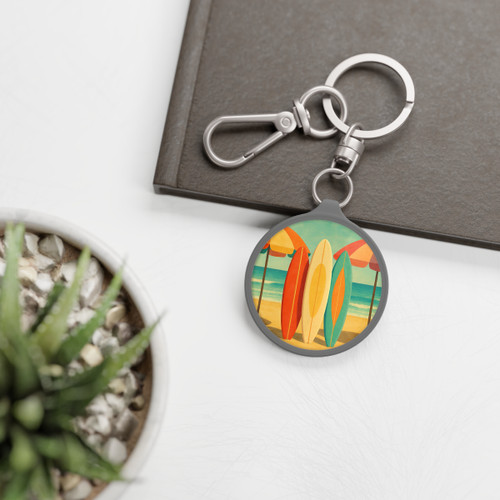 Retro Beach Getaway - Keyring Tag