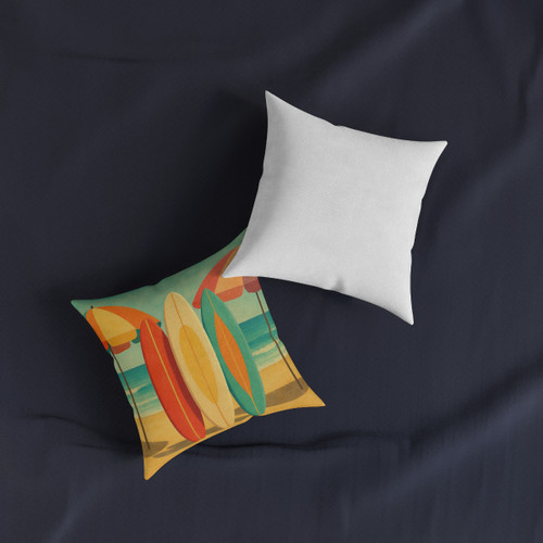 Retro Beach Getaway - Square Pillow