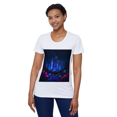 Neon Dreamscape - Women's Organic Short Sleeve T-Shirt