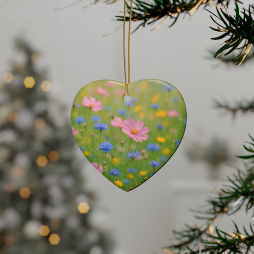 Whimsical Wildflowers - Ceramic Ornaments (1pcs, 5pcs, 10pcs, 20pcs)