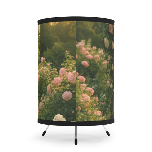 Whimsical Garden Bliss - Tripod Lamp with High-Res Printed Shade, US\CA plug
