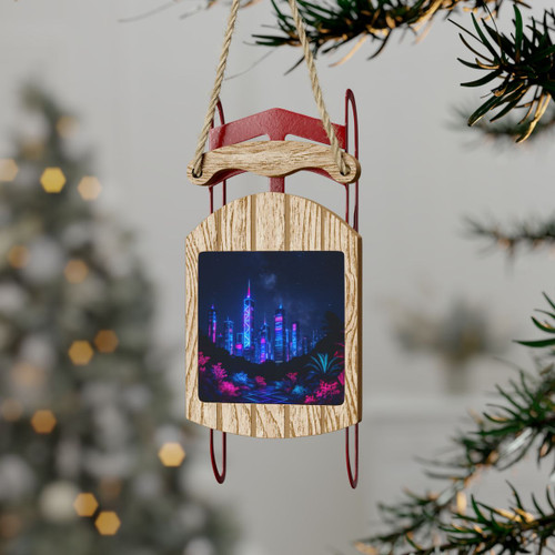 Neon Dreamscape - Sled Ornaments