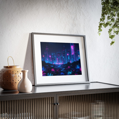 Neon Dreamscape - Framed Posters, Matte