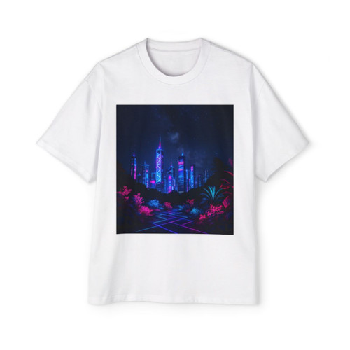 Neon Dreamscape - Men's Heavy Oversized Tee