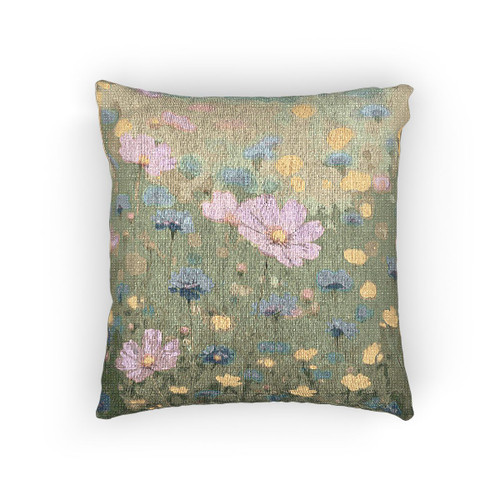 Whimsical Wildflowers - Woven Pillow