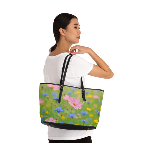 Whimsical Wildflowers - PU Leather Shoulder Bag Whimsical Wildflowers - PU Leather Shoulder Bag