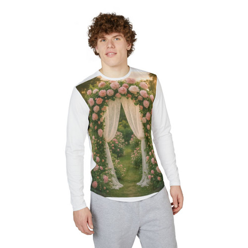 Whimsical Garden Bliss - Men's UV Protection Long Sleeve Shirt (AOP)