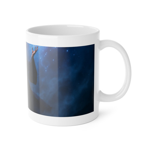 Celestial Spellcaster - White Ceramic Mug, 11oz