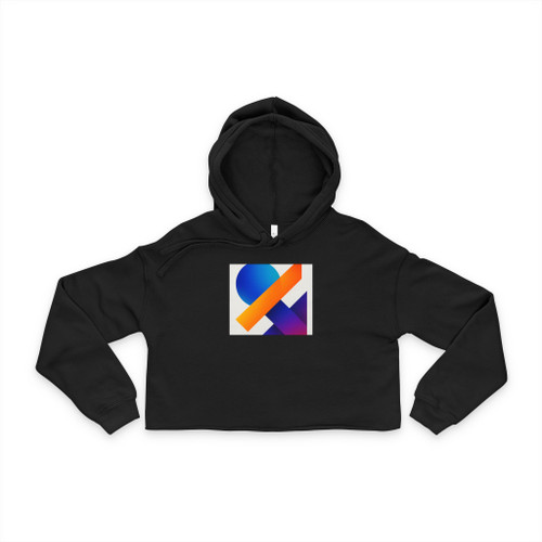 Dynamic Echoes - Women's Cropped Hoodie